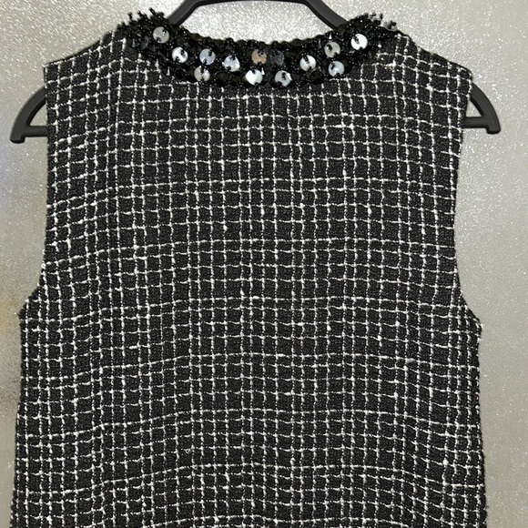 Anthropologie Black Sequin V-Neck Dress - Picture 12 of 14